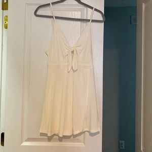 White Tie Front Romper